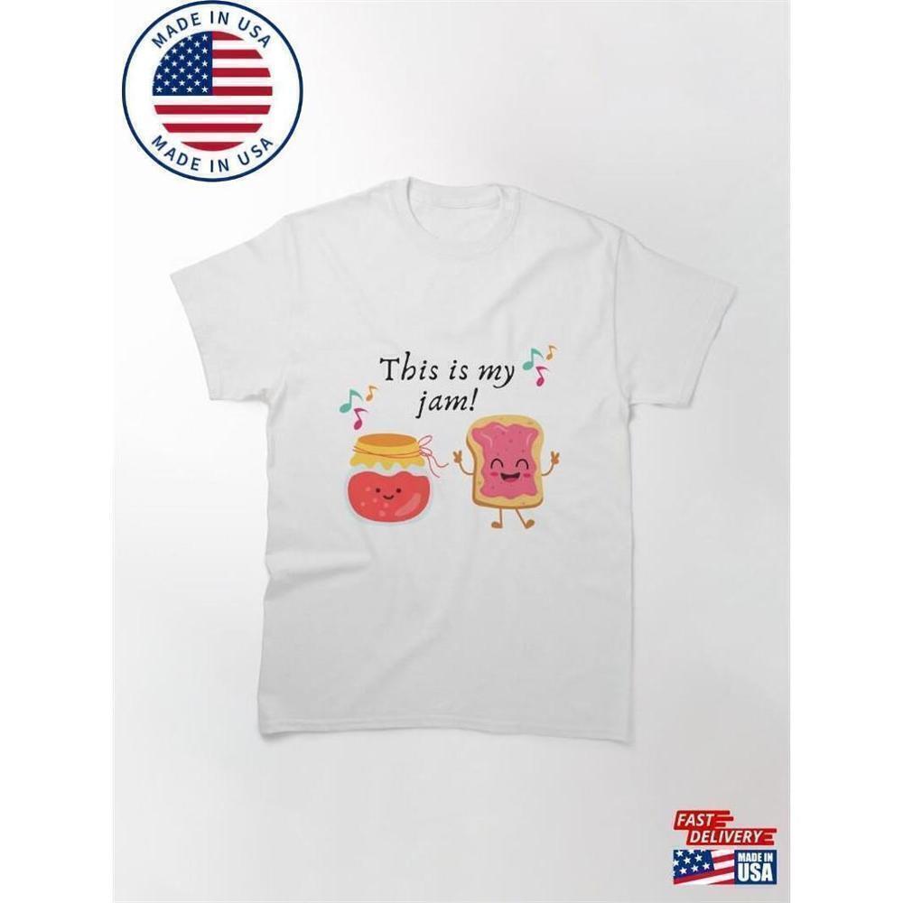 Jam And Bread Cozy Breakfast Foodie Minimal Graphic T-Shirt